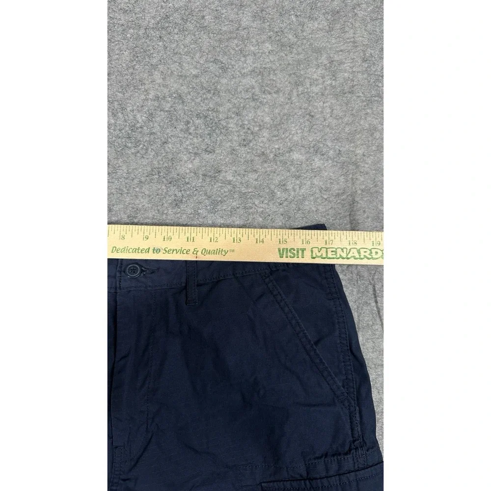 Levi Strauss & Co Mens Black Ripstop Cargo Shorts Size 33 Utility Multi Pocket